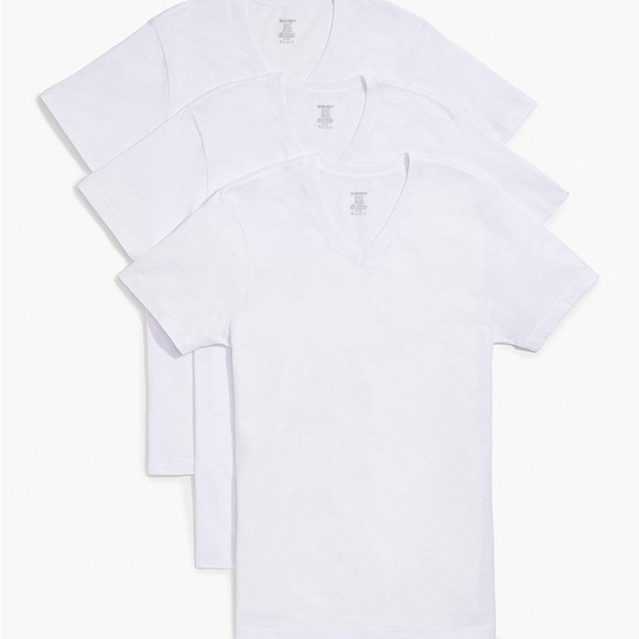 2xist Essential Cotton V-Neck 3 Pack White Short Sleeve T-Shirt Mens Size M - Picture 1 of 7